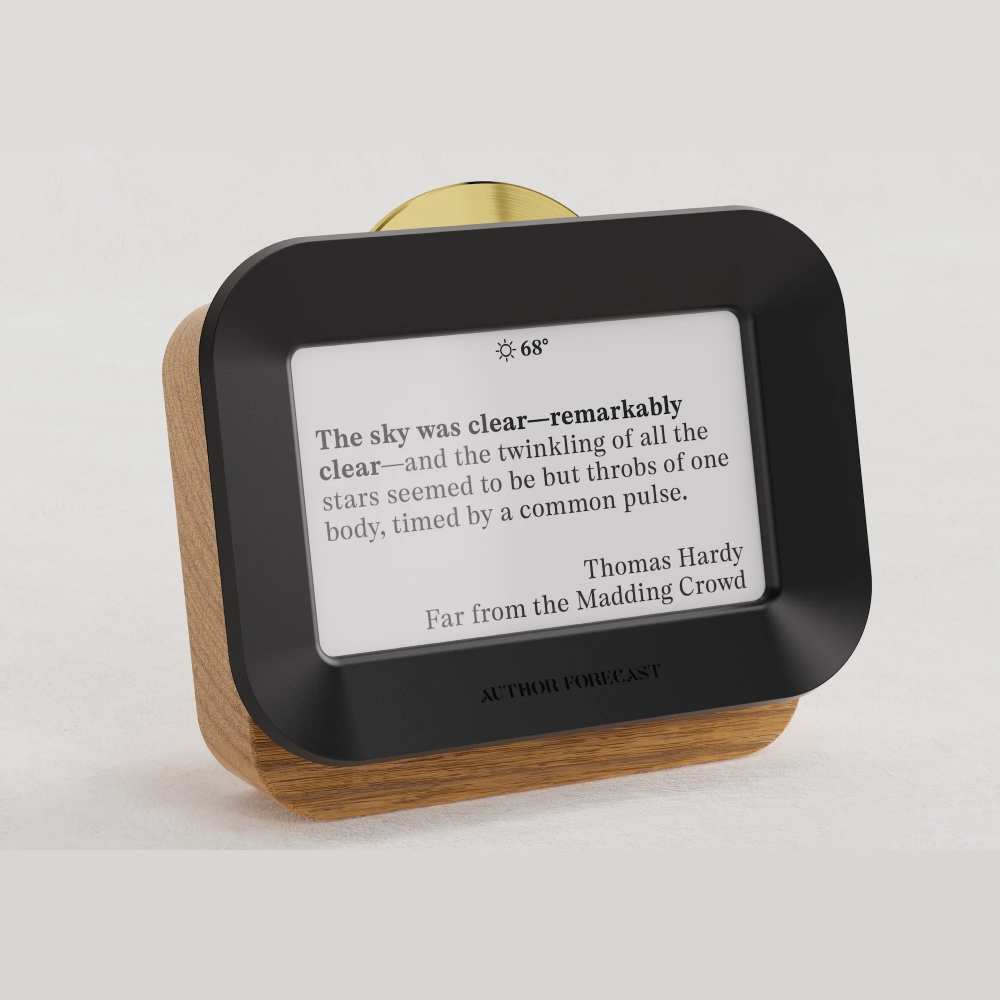 Погодная станция с цитатами известных писателей. Author Forecast